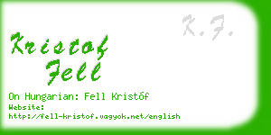 kristof fell business card